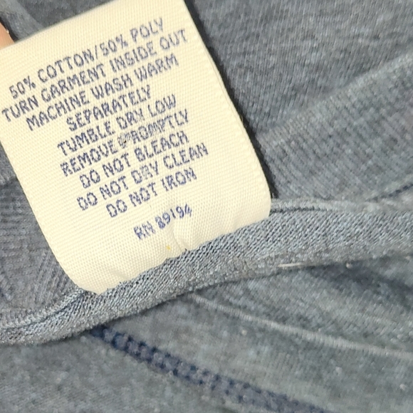 Eagle Kansas City T-Shirt Vintage Size M Single Stitch Made in US Blue Wolf 90s - Picture 9 of 9